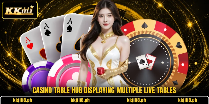 Casino Table Hub displaying multiple live tables