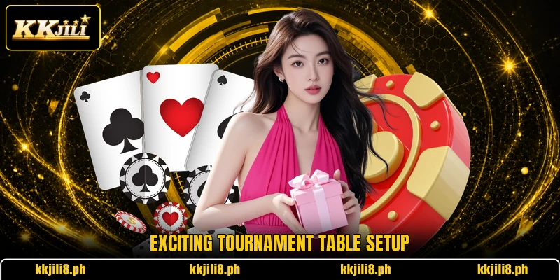 Exciting tournament table setup