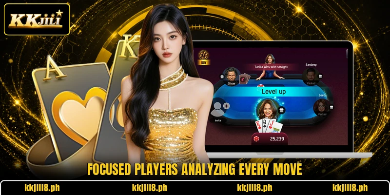 Focused players analyzing every move