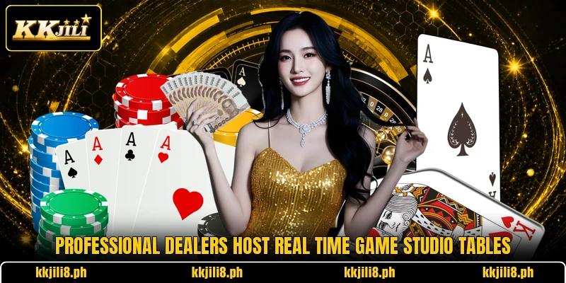 Professional dealers host Real Time Game Studio tables