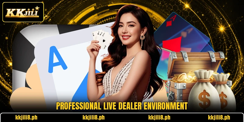 Professional live dealer environment