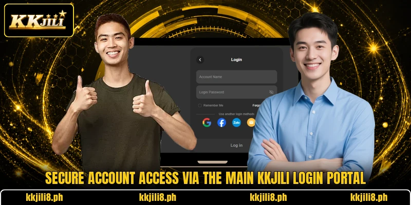 Secure account access via the main KKJili login portal